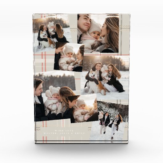 伝統プレイドコージーキャビンのクリスマスギフト数々の8 フォトブロック (正面)