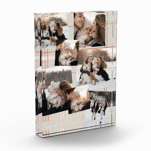 伝統プレイドコージーキャビンのクリスマスギフト数々の8 フォトブロック (左)