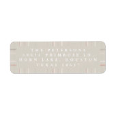 伝統プレイドコージーキャビン森林ベージュクリスマス ラベル (正面)