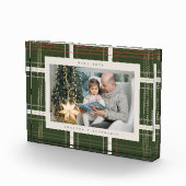 伝統プレイドコージーフォレストキャビンのクリスマスプレゼント フォトブロック (右)