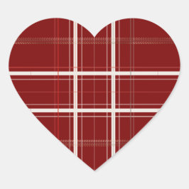 伝統プレイドコージーログキャビン暗赤色クリスマス ハートシール