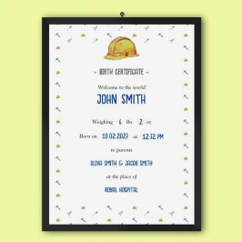 伝統ベビー記念誕生証明書ポスター ポスター