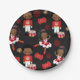 伝統ホリデーナッツクラッカー紙プレート ペーパープレート