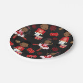 伝統ホリデーナッツクラッカー紙プレート ペーパープレート (アングル)