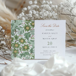 伝統ボタニカルセーブザデイトモリス招待状 招待状