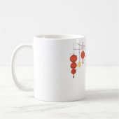 伝統中国のが輝く新年 コーヒーマグカップ (左)