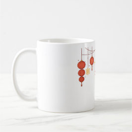 伝統中国のが輝く新年 コーヒーマグカップ
