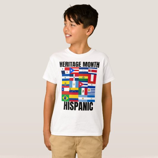 伝統月ヒスパニック国のフラグスペインのー Tシャツ (正面フル)