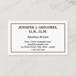 伝統的で及び明白な弁護士の名刺 名刺