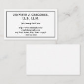 伝統的で及び明白な弁護士の名刺 名刺 (正面/裏面)