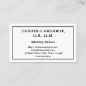 伝統的で及び明白な弁護士の名刺 名刺 (正面)