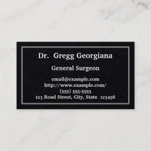伝統的で及び明白なSurgeon大将の名刺 名刺