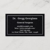伝統的で及び明白なSurgeon大将の名刺 名刺 (正面)