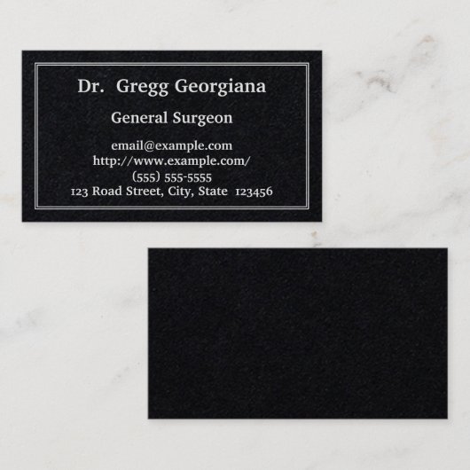 伝統的で及び明白なSurgeon大将の名刺 名刺 (正面/裏面)