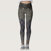 伝統的で日本ので王室のな絹 レギンス (正面)