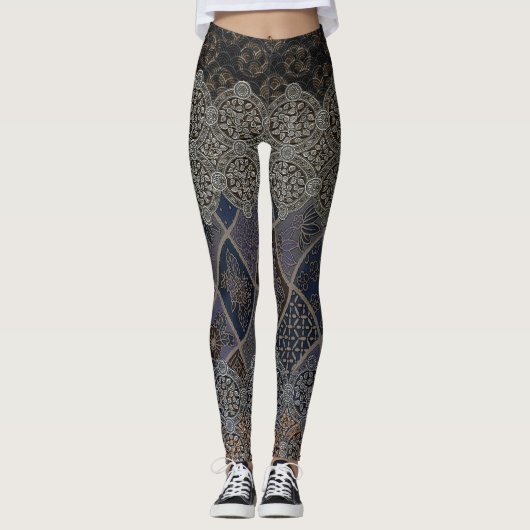 伝統的で日本ので王室のな絹 レギンス (正面)