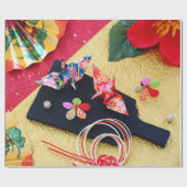 伝統的で日本のなパターン ラッピングペーパー (フラット)