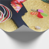 伝統的で日本のなパターン ラッピングペーパー (角)