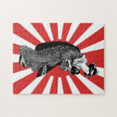 伝統的で日本のな浮世絵の女性 ジグソーパズル (横)