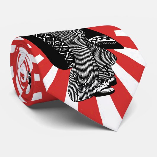 伝統的で日本のな浮世絵の女性 ネクタイ (ロール)