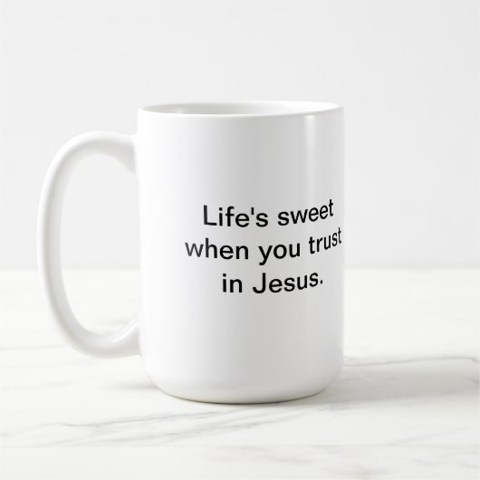 伝統的で、モダンなPhilippiansの4:13 コーヒーマグカップ (左)