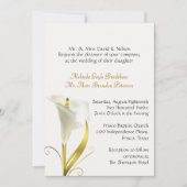 伝統的なアイボリーのオランダカイウユリの結婚式招待状 招待状 (正面)