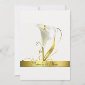 伝統的なアイボリーのオランダカイウユリの結婚式招待状 招待状 (裏面)