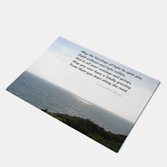 伝統的なアイルランドの天恵の玄関マット ドアマット (アングル)