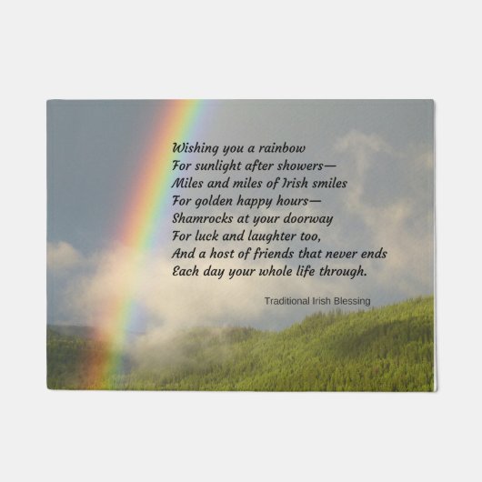 伝統的なアイルランドの天恵の玄関マット ドアマット (正面)