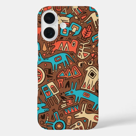 伝統的なアパッチインディアンアート Case-Mate iPhoneケース (裏面)
