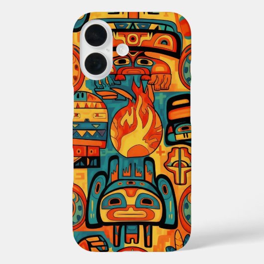 伝統的なアメリカ先住民アート Case-Mate iPhoneケース (裏面)