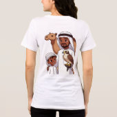 伝統的なアラブの鷹狩り トライブレンドＴシャツ (裏面)