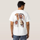伝統的なアラブの鷹狩り Tシャツ (裏面フル)