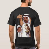 伝統的なアラブの鷹狩り Tシャツ (裏面)