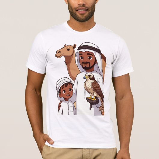 伝統的なアラブの鷹狩り Tシャツ (正面)