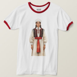 伝統的なアルバニアのコスチュームの肖像 | 遺産Tシャツ Tシャツ
