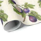 伝統的なイチジクのプリントのクリスマスの包装紙- ラッピングペーパー (ロールコーナー)