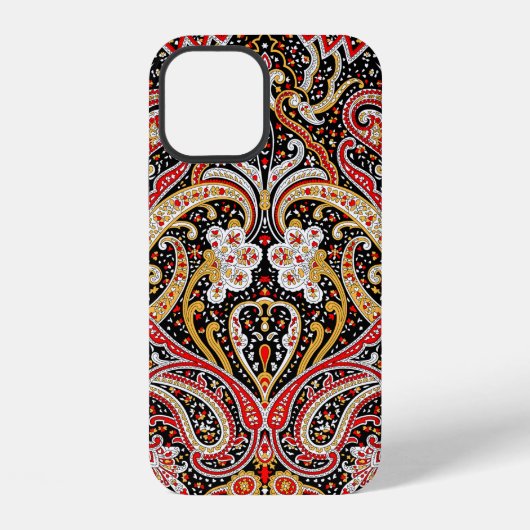伝統的なインドのペイズリー模様 iPhoneケース (裏面)