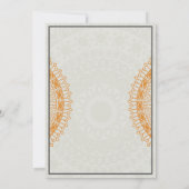 伝統的なインドの結婚式招待状 招待状 (裏面)