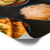 伝統的なインド料理の数々 ポスター (角)