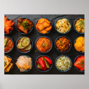 伝統的なインド料理の数々 ポスター