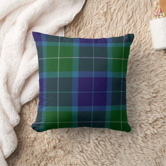 伝統的なウォーレスのタータンチェック格子縞の枕 クッション (ブランケット)