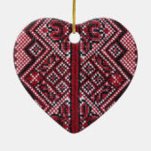 伝統的なウクライナのデザイン セラミックオーナメント (裏面)