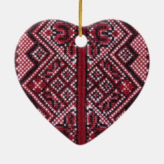 伝統的なウクライナのデザイン セラミックオーナメント (裏面)