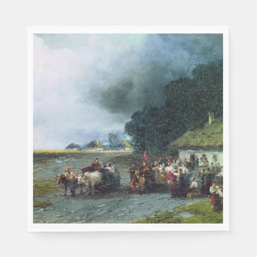 伝統的なウクライナの結婚式 (ウクライナ) (結婚) スタンダードランチョンナプキン (正面)