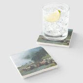 伝統的なウクライナの結婚式 (ウクライナ) (結婚) ストーンコースター (横)