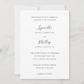 伝統的なエレガントなウェディング 招待状 (正面)