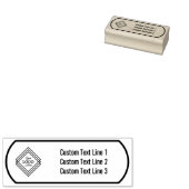 伝統的なカスタムビジネス 3行のセリフテキスト ラバースタンプ (押印)