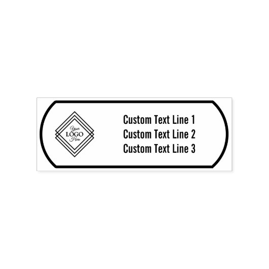 伝統的なカスタムビジネス 3行のセリフテキスト ラバースタンプ (インプリント)