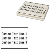 伝統的なカスタムビジネス 3行のセリフテキスト ラバースタンプ (押印)